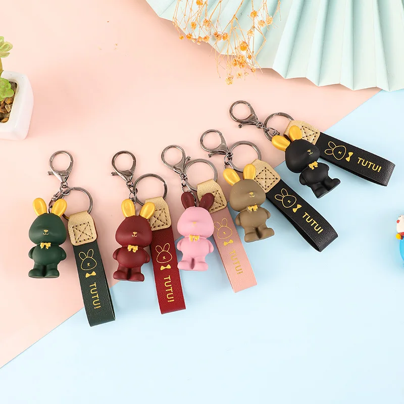 miniso Keychain, little white rabbit pendant, couple bag pendant, exquisite gift, key chain pendant