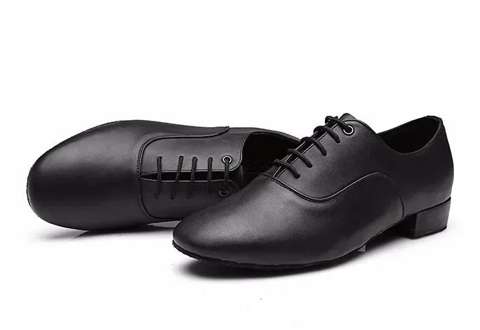 Discount New High Quality White Black PU Leather Men's Ballroom Dance Shoes/ Salsa Tango Dance Shoes/ Latin Dance Shoes Men