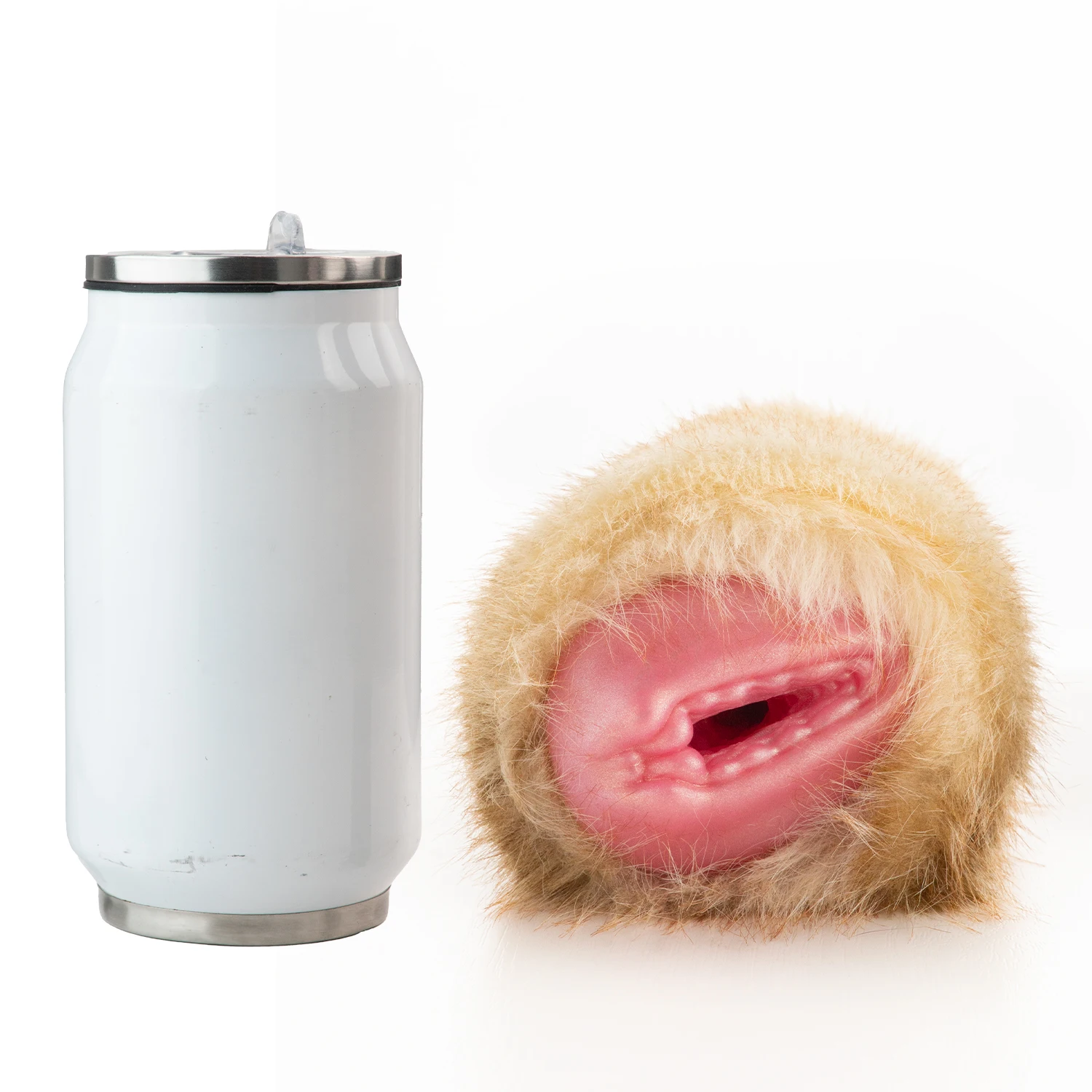 SHAZ Soft Silicone Male Masturbator, Fennec Fox Plush Toy Furry Vulpes Zerda, Pocket Pussy Onahole Stroker, 18+ Sex Toys for Men