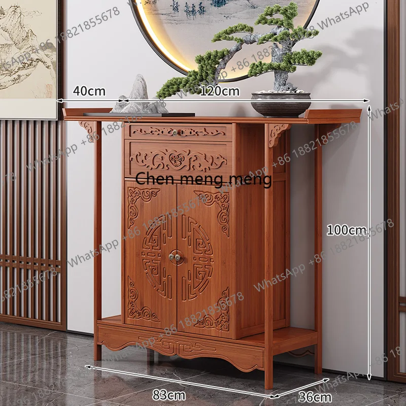 Offering table incense case New Chinese vertical cabinet  of Wealth Guan Gong placed tribute table Offering table for home use