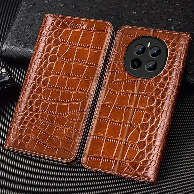 

Crocodile Genuine Leather Flip Case For Honor Magic 2 3 4 5 6 7 Pro lite Phone Wallet Business Cover Cases