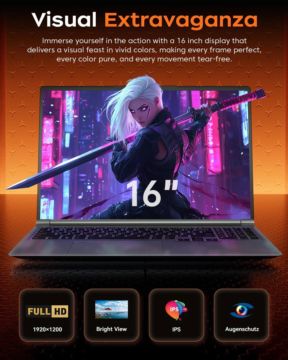 ACEKAMAS 2025 16 "كمبيوتر محمول للألعاب Intel Core i7 6700HQ GTX 1060 IPS 1920*1200 Windows 11 Pro Gamer PC DDR4 16GB SSD 1 تيرابايت أجهزة الكمبيوتر المحمولة