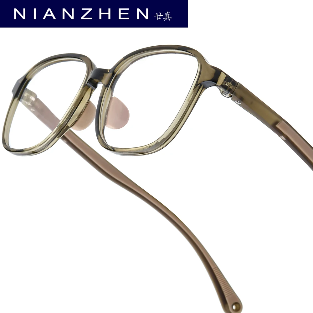 NIANZHEN TR90 Teenage Eyeglasses Square Brand Student Glasses Frames Ultralight Kids Eyewear Sports anti-skid Spectacles 52009
