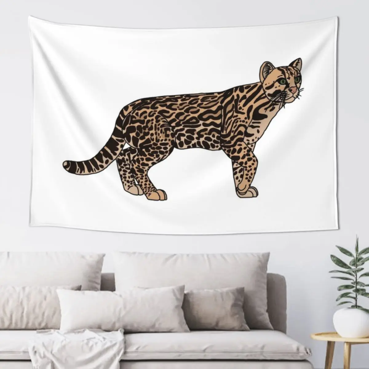 Ocelot Tapestry Wall Coverings Room Decorations Aesthetic Wallpaper Tapestry