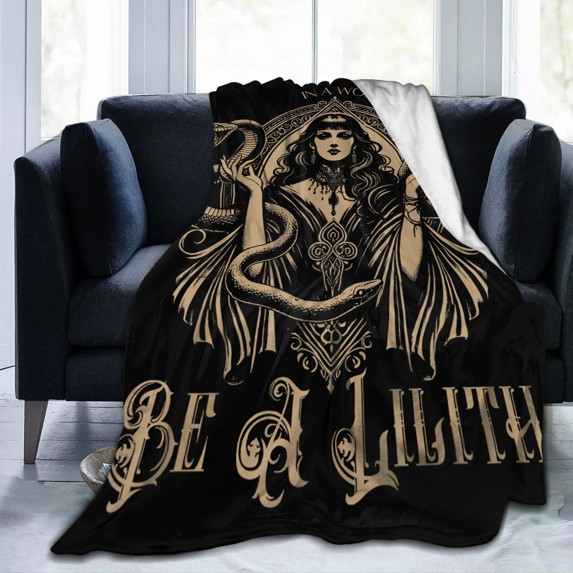 In A World Of Eves Be A Gothic Lilith Blanket Heavenly Snake Plush Bedding Throw Blanket Bed Soft Warm Decoration Multifunction