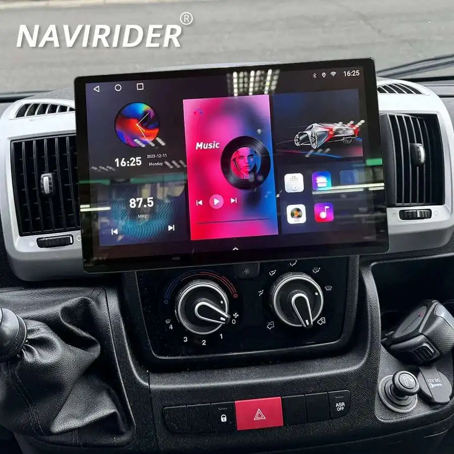 13.3Inch 2K Screen Android Car Multimedia Video Player For Fiat Ducato Peugeot Boxer Citroen Jumper 2006-2022 GPS Navi Carplay