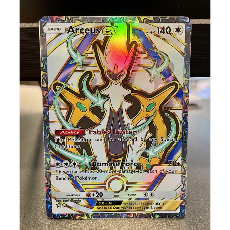 لتقوم بها بنفسك Pkm مروحة الفن Tcg جيب Eevee Ex Holo Pikachu Ex Lugia Buzzwole Lusamine Charlizard Solgaleo فن كامل | حزمة ديلوكس بطاقة Ex #3