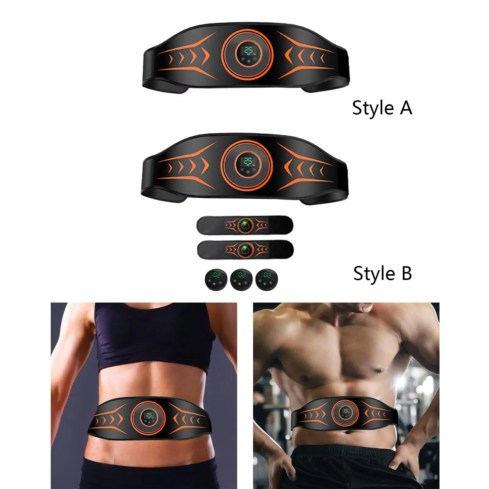 

Abdominal Muscle Belt Waist Trimmer Training Belt Toner for Outdoor Gym Men