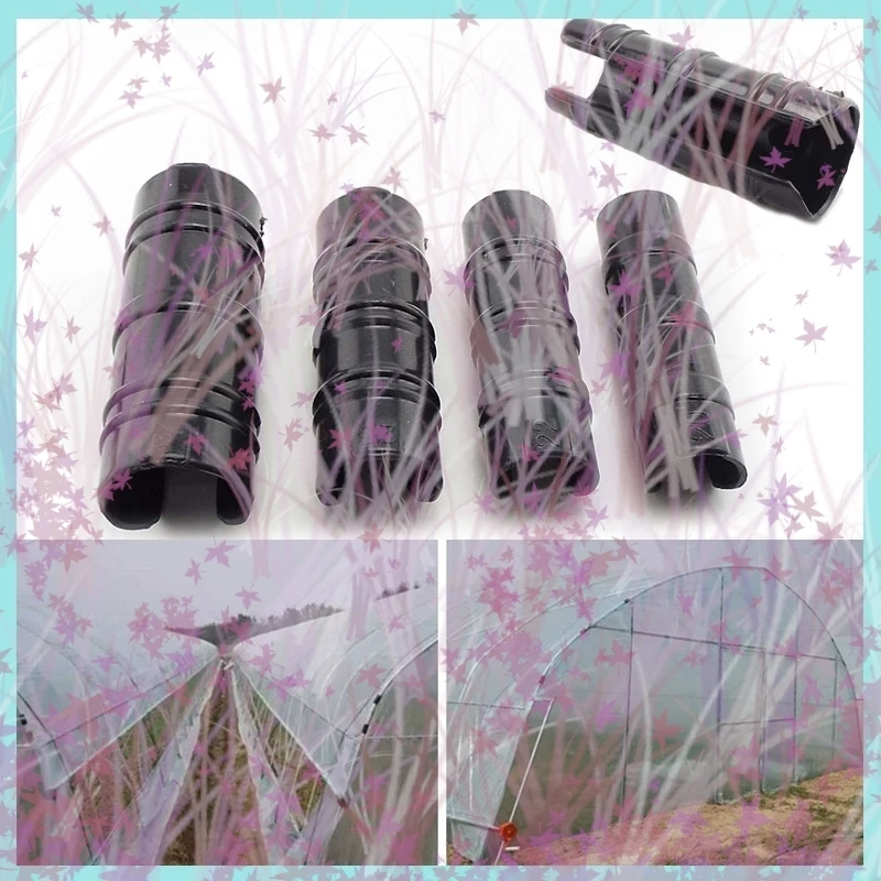19/20/22/25/32mm Greenhouse Frame Pipe Tube Clips Shade Film Net Sails UV Clamp Connector Protective Film Pressing Fixed Card B2