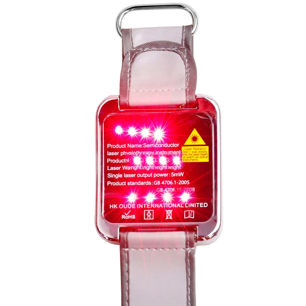 12-Hole Hypertension Laser Therapy Watch Semiconductor Blood Irradiation Treatment Instrument 650nm Acupuncture Points Watch