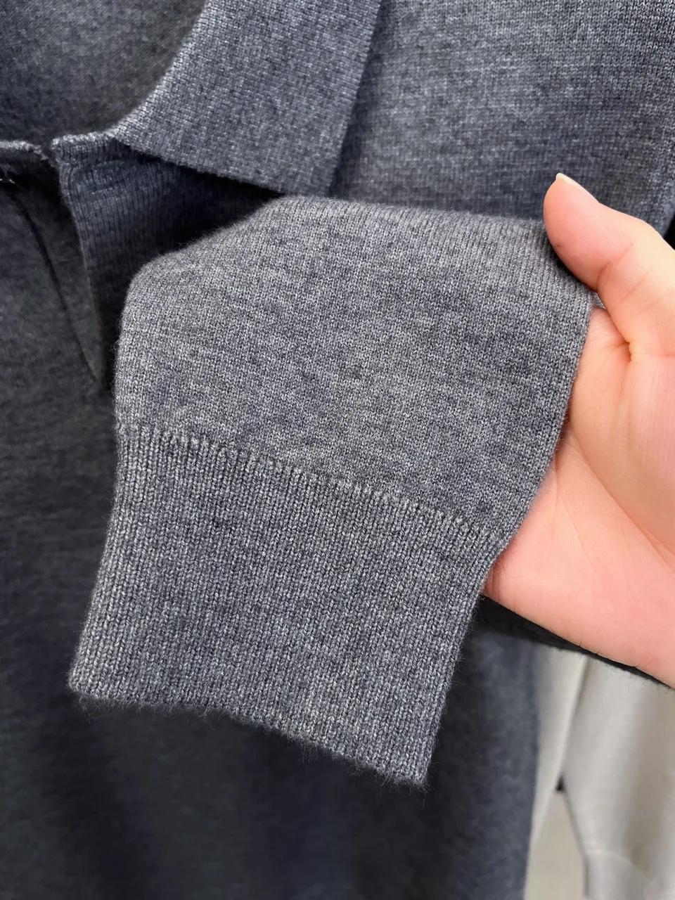 Herren Wollmischung Polo-Pullover Schwergewichtiger Warmer Strickpullover Anti-Pilling Weicher Griff Langarm-Pullover Herbst Winter – Detail 14