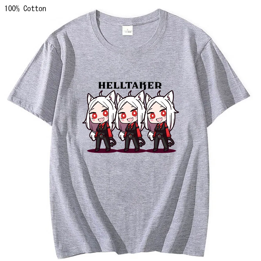 Helltaker Cute Cartoon T-shirt Harajuku Anime Tshirt Popular Large Men/women 100% Cotton Tee-shirt Short Sleeve Fashion Tshirts