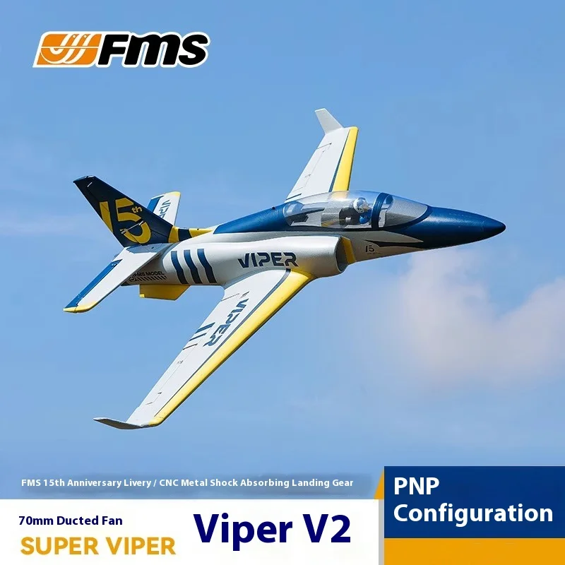 

FMS 70mm Ducted Fan EDF Jet Viper V2 Model RC Airplane Remote Control Electric Aircraft Model Assembled Foam Machine Fixed Wing