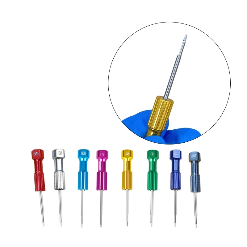 

8Pc/Set Stainless Steel Implant Screwdrivers Dental Planting Screw Driver Tools Micro Abutment Holder Stand Dentistry Instrument