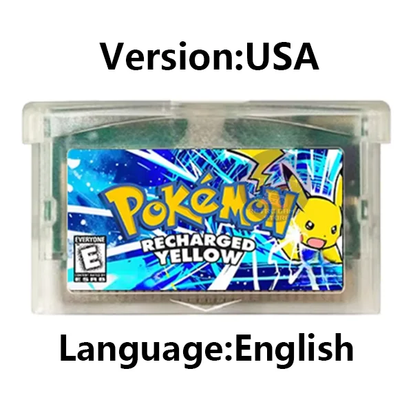 GBA Game Cartridge Pokemon Series Cawps Emerald Seaglass Rouge Opgeladen Geel Lunar Dark Violet Videogameconsolekaart
