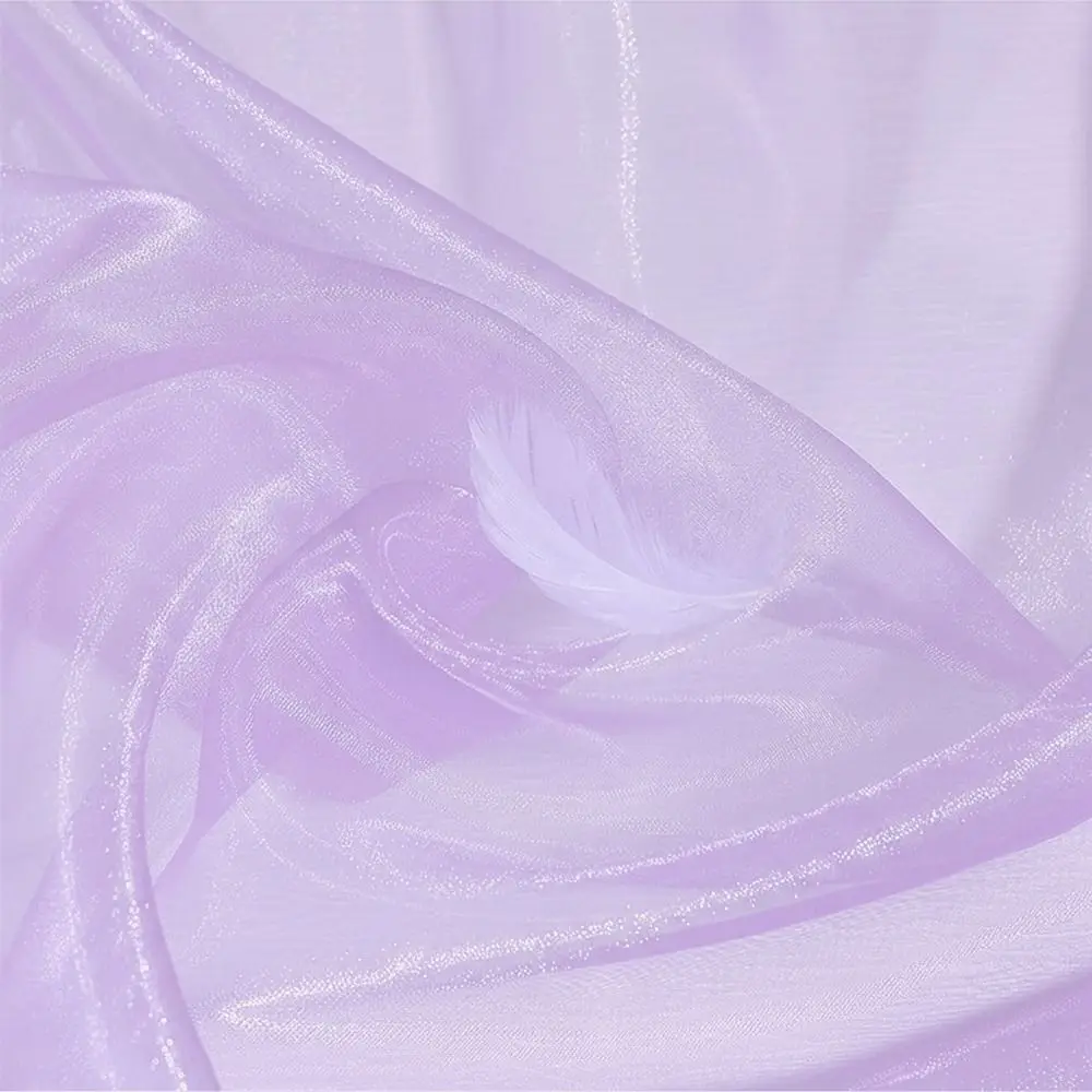 Sewing Crafts 100X150cm Organza Mesh Fabric Lightweight Colorful Gauze Fabric Sheer Glossy Smooth Organza Fabric Wedding Dress