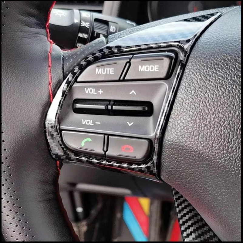 

Car Styling For Hyundai Elantra Sport 2016-2018 Steering Wheel Cover Trim Button Switch Decorate Molding Auto Accessories