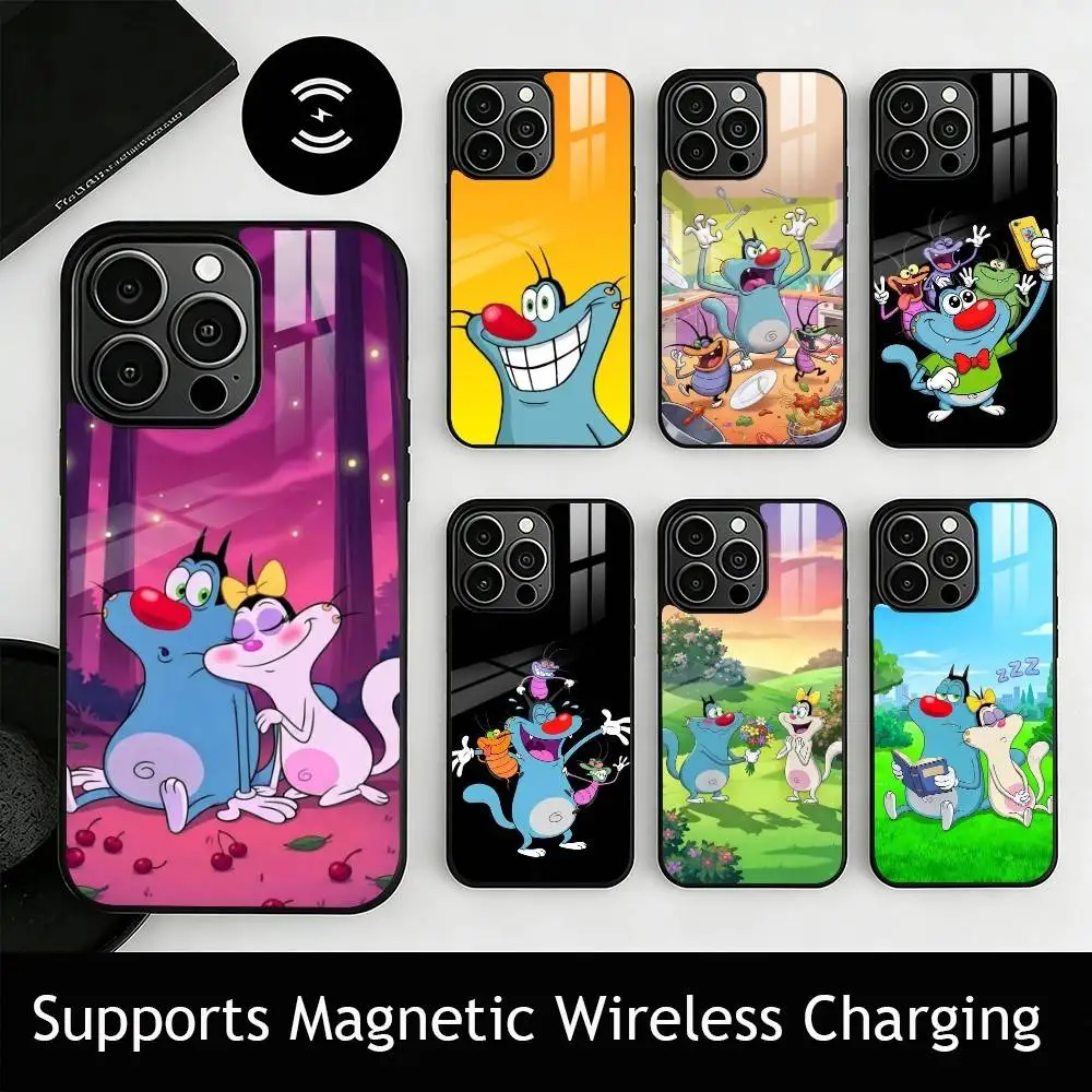 Oggy and the Cockroaches gift Phone Case For iPhone17,16,15,14,13,12,11 Plus,Pro Compatible with magnetic wireless charging