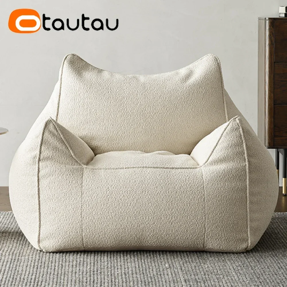 OTAUTAU Filled Bean Bag Sofa Pouf  with Filler Outdoor Waterproof Puff Ottoman Salon Armchair Camping Garden Beach Couch SF114