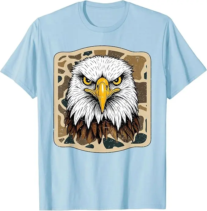 Eagles Camo Football Game Day Schul-Maskottchen Team Spirit T-Shirt Y2k Schul-Football-Team Spirit Kleidung Weiches Baumwoll-Grafik-T-Shirt – Detail 14