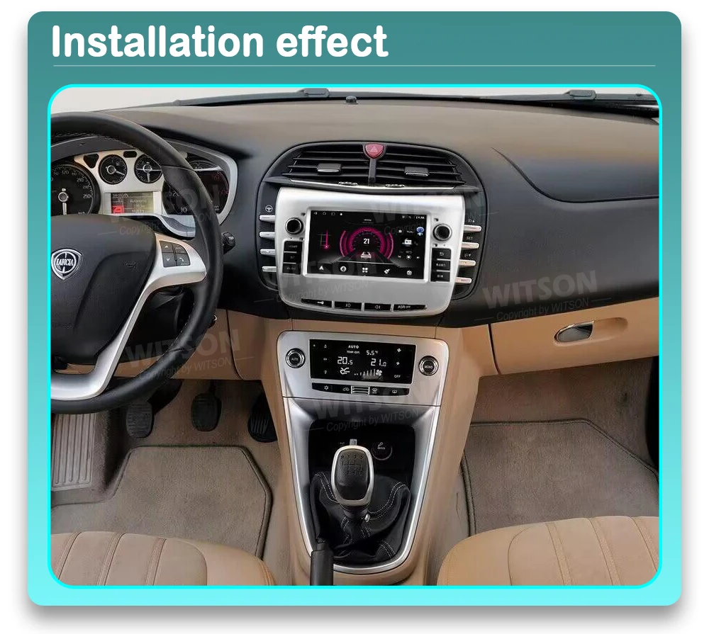 WITSON Android 14 Auto Stereo dla Lancia Delta 2009-2019 Carplay Navi Multimedialne radio samochodowe GPS WiFi Jednostka gลรณwna pojazdu