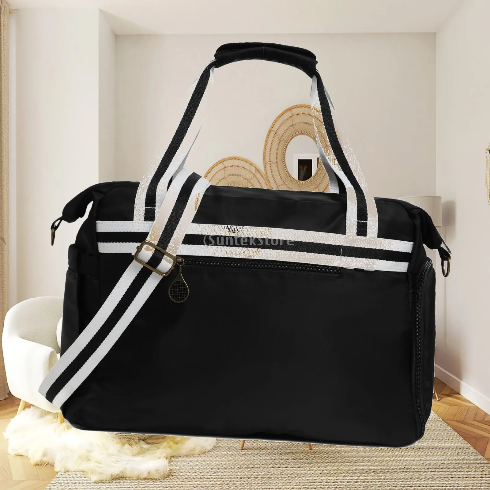 Practical Pickleball Crossbody Bag Oxford Cloth Pickleball Big Bag for Gym Outdoor Travel Storage