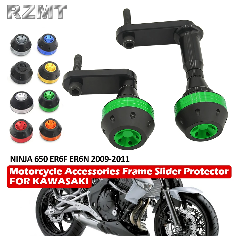 Para Kawasaki Ninja 650 ER6F ER6N 2009-2011 Accesorios de Moto Protector de Eje Delantero y Trasero Antideslizante para Horquilla y Chasis