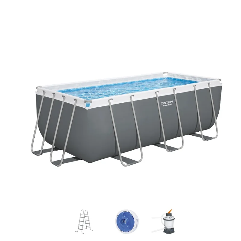 

56457 Frame Piscina Family Easy Set PVC Large Above Ground Outdoor Swimming Pool
