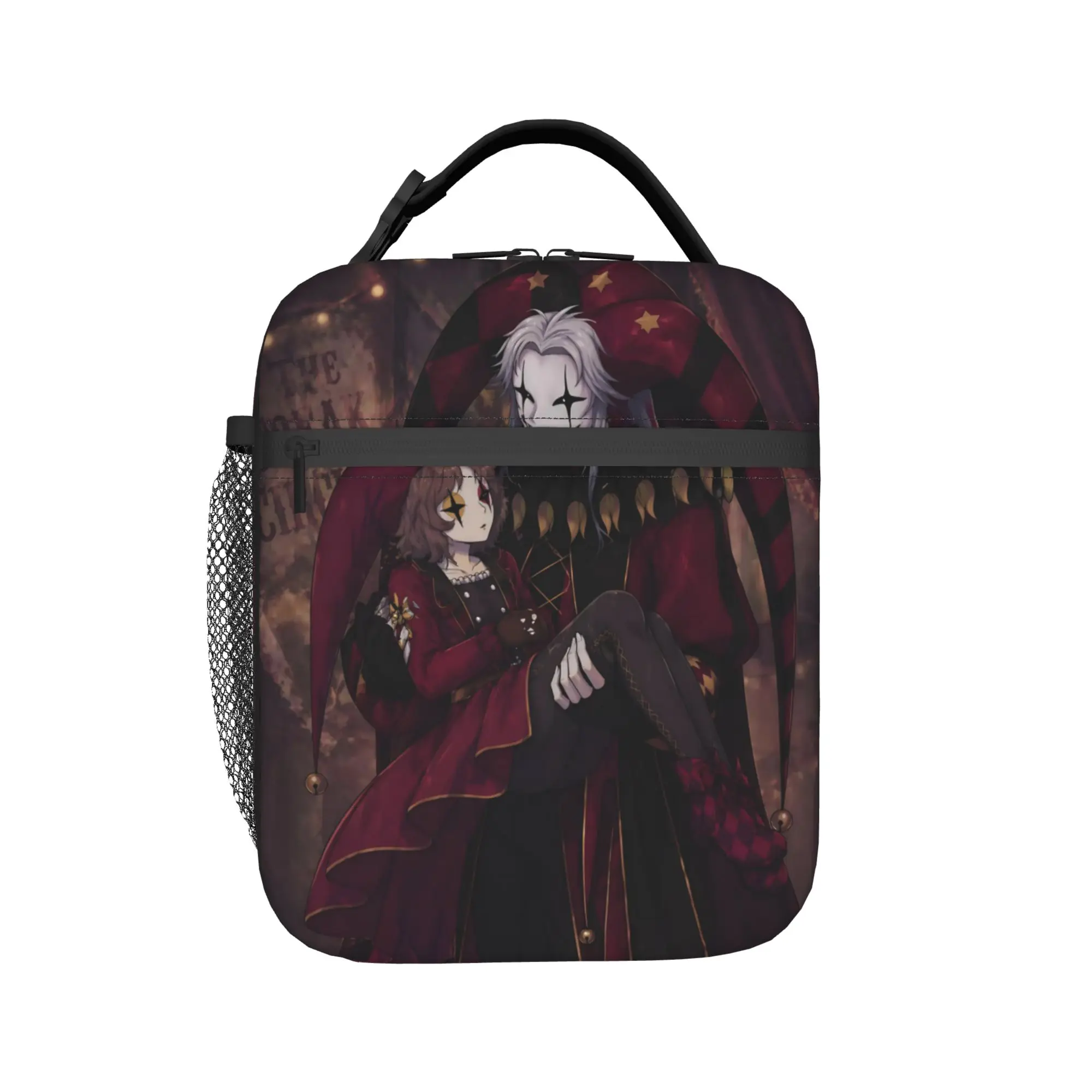 Pierrots The Freak Circus Insulated Lunch Bags for Men Women  Food Container Bags Portable Cooler Thermal Bento Box For Work