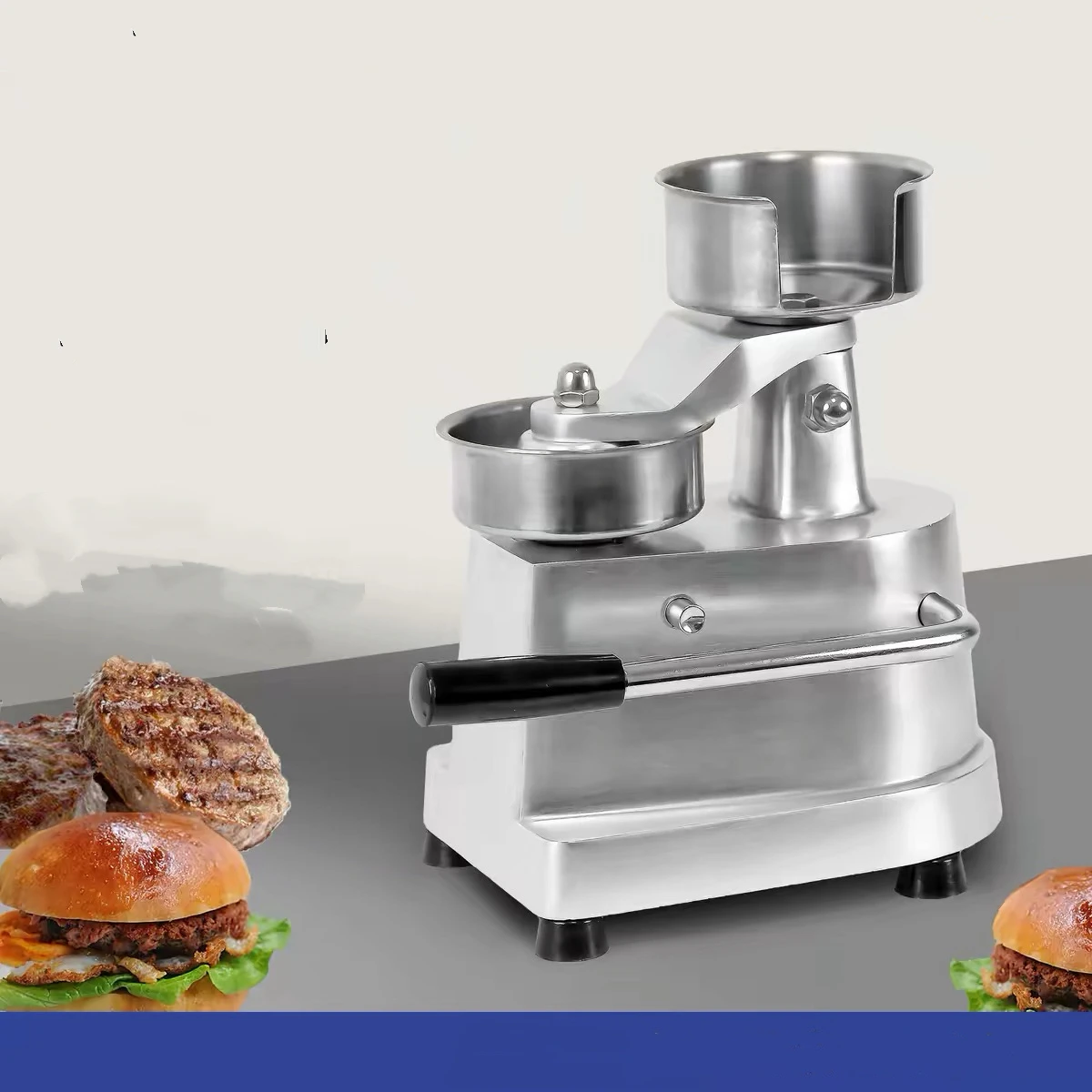 Commercial Burger Patty Maker Hamburger Beef Patty Maker Food-Grade Stainless Steel Bowl Burger Press Machine