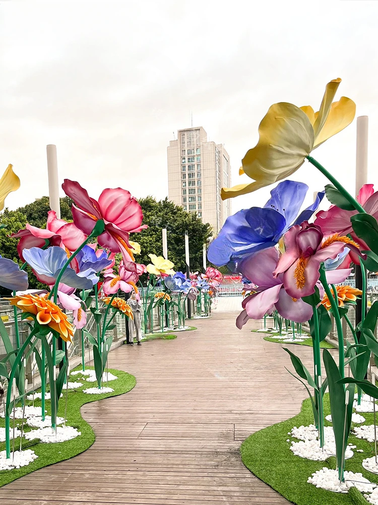 Outdoor waterproof paper art flower sales department real estate beauty Chen scene decoration