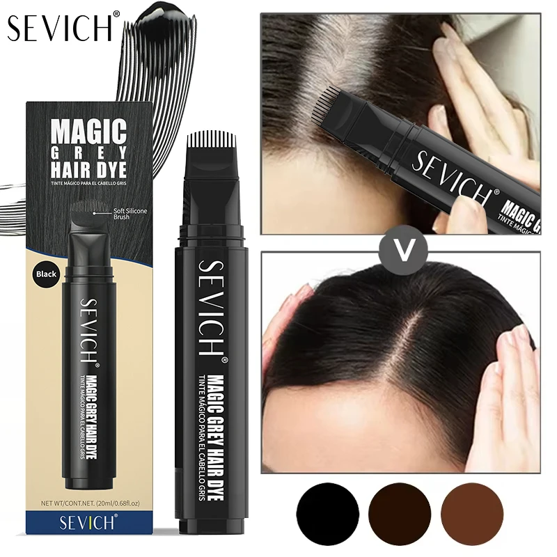 Disposable Hair Dye Pen 4 Colors Hair Dye Cream Temporary Cover Up White Hair Concealer Local Touch Up Stick Hair Color Stick