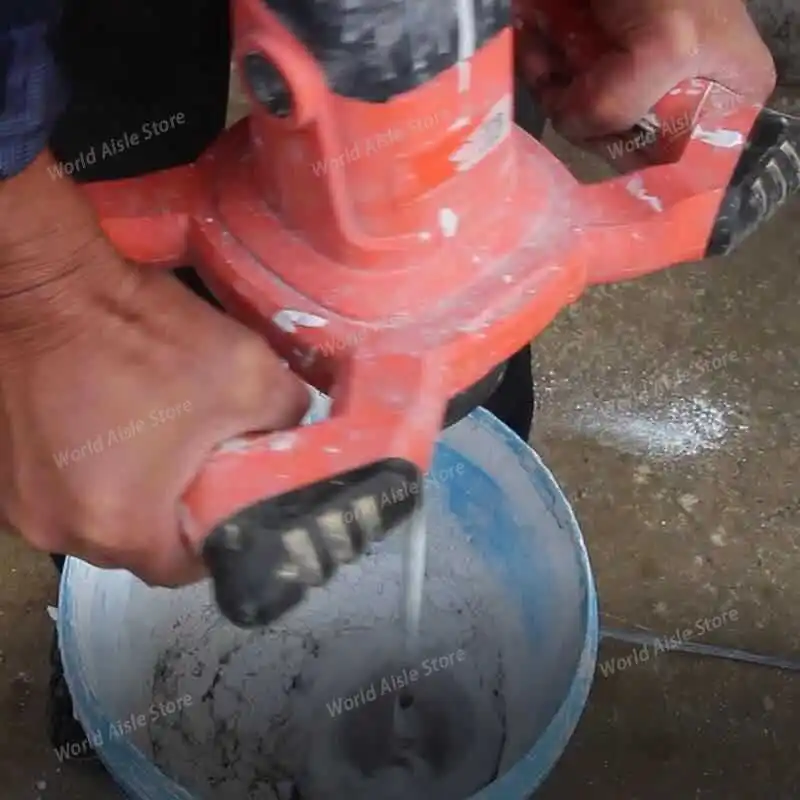 

2100W Electric Cement Mixer Stirrer Heavy Duty 6-Speed Regulation Handheld S-type Concrete Mixer for Mortars Paint Mud Grout