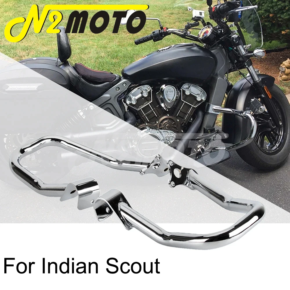 

Highway Engine Guard For Indian Scout Bobber Twenty Sixty ABS 100th Anniversary Steel Crash Bar Bumper 2015-2021 Protector Frame