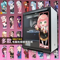 Cartoon anime EVA Asaka computer case sticker Hatsune Miku Demon Slayer Nezuko Anya waterproof sticker glass decoration