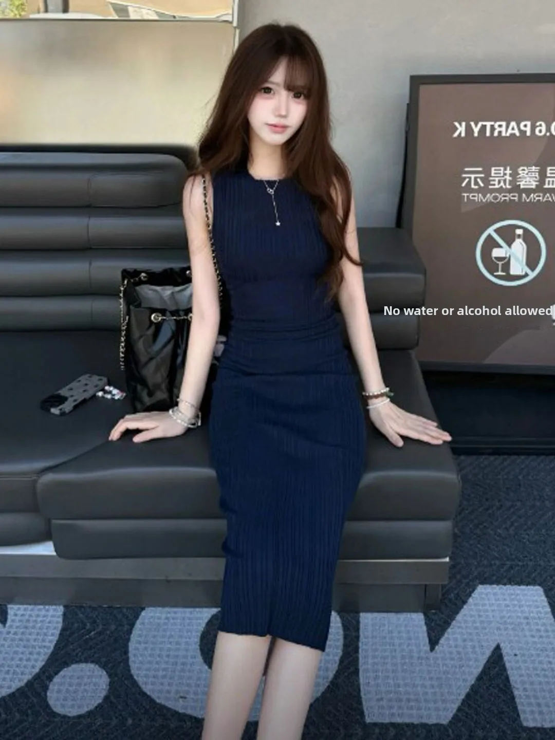 

Korean Style Unique Knitted Wrap Dress Slim Fit Summer Fashionable Casual Workwear Home Outdoor City Commute Party Girls