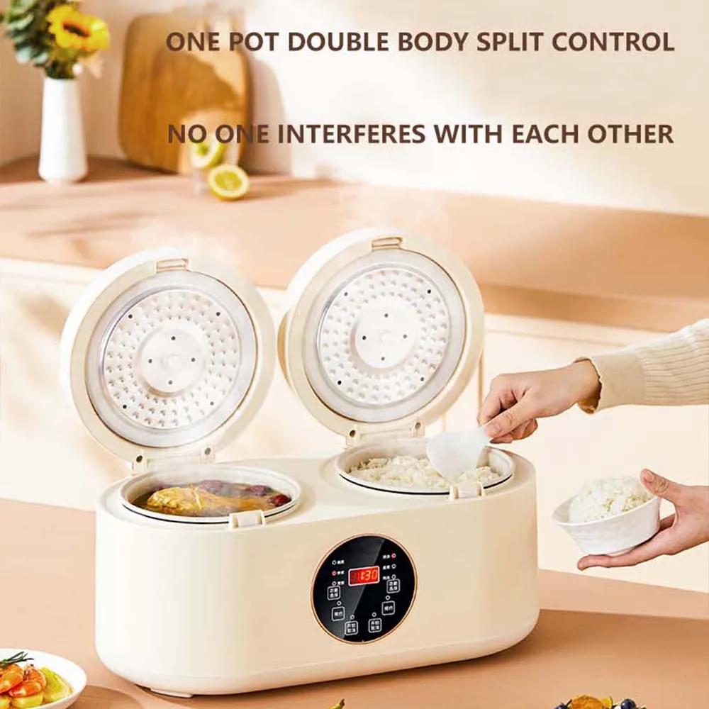 Olla arrocera eléctrica con sincronización de cita automática para el hogar, cocina a presión eléctrica, olla arrocera de doble bilis
