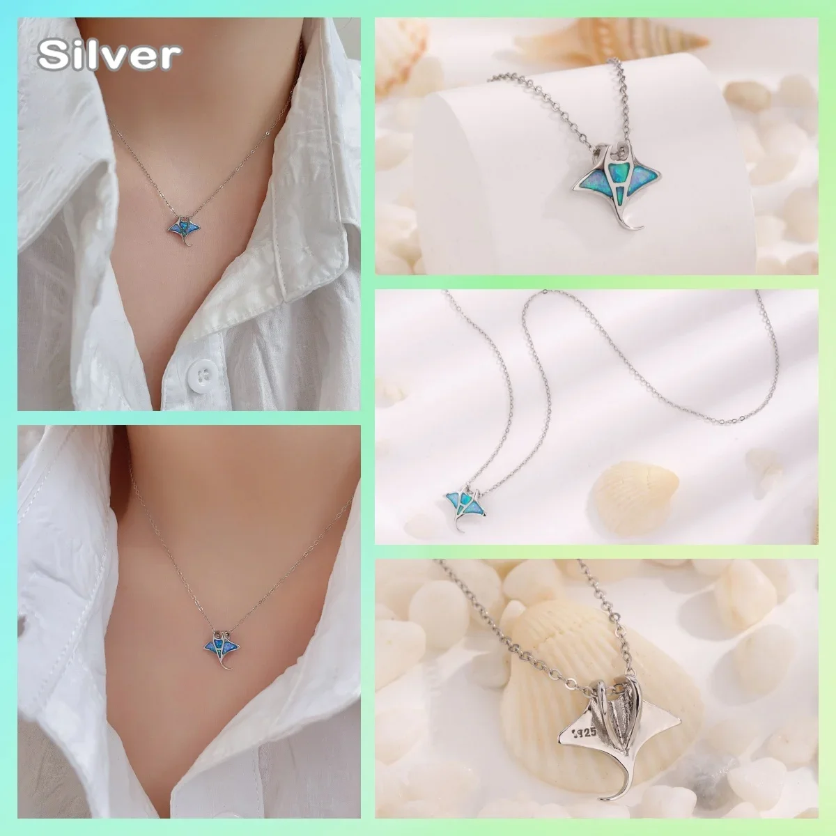

2024 New 100% S925 Sterling Silver Ocean Creature Devil Fish Necklace Fashion Versatile Temperament High Grade Jewelry for Women
