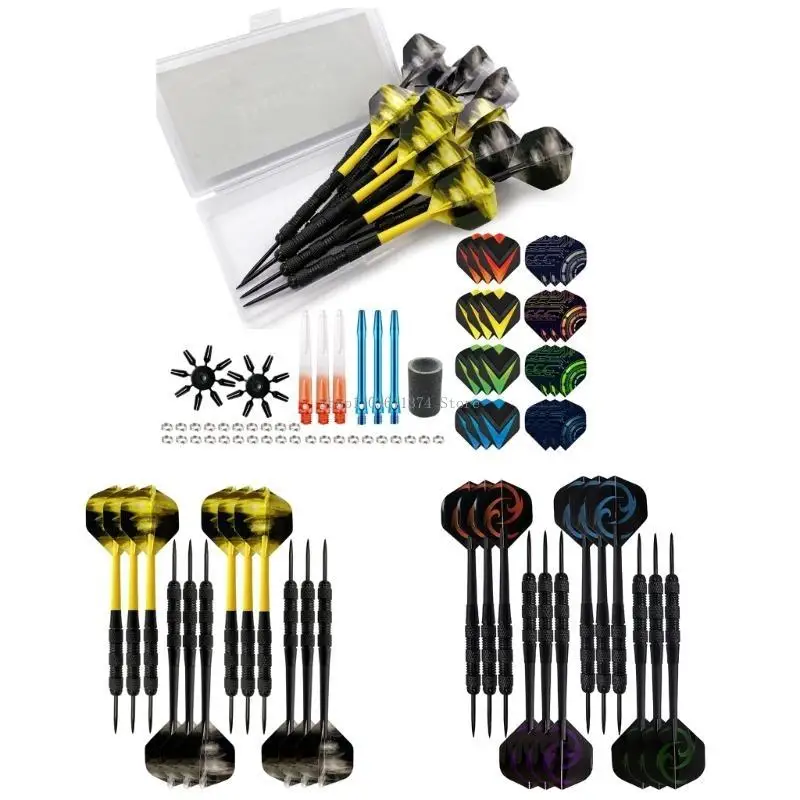 

18 Grams with Nylon Shafts Darts PET Flight Portable O-Rings Darts Tool with Box