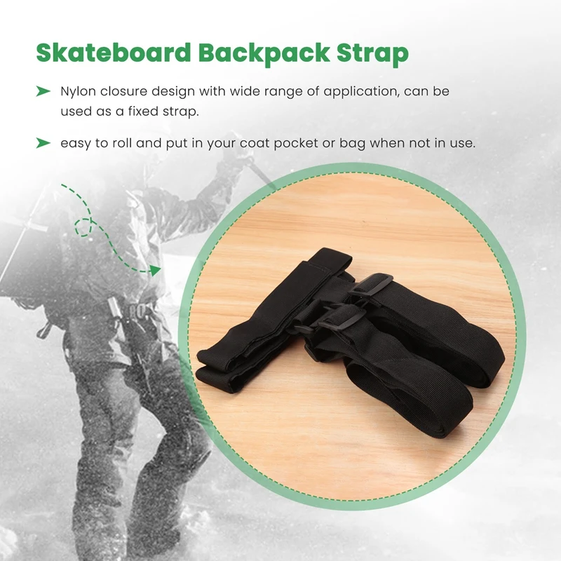 Skateboard Shoulder Carrier Skateboard Carry Strap Durable Adjustable Snowboard Skateboard Backpack Strap