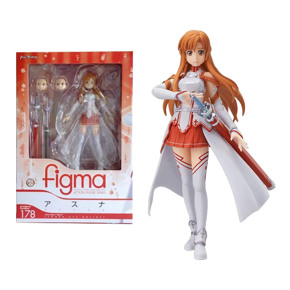 15CM Anime Figure Sword Art Online Yuuki Asuna Action Figure Standing Figure Toy with Action Face Swap PVC Collectible Gift