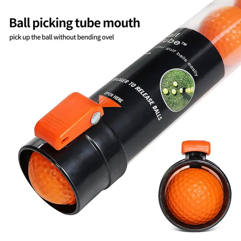 Golf Ball Retriever Multifunctional Large Capacity Retriever Lightweight Reusable Pick Up Tools Labor-Saving Collector Tube For