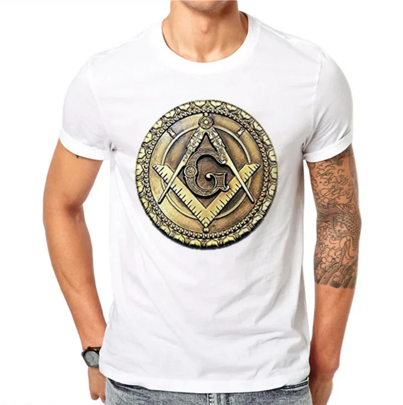 

Masonic G Square & Compasses Badge Freemason T-Shirt 100% Cotton O-Neck Summer Short Sleeve Casual Mens T-shirt Size S-3XL