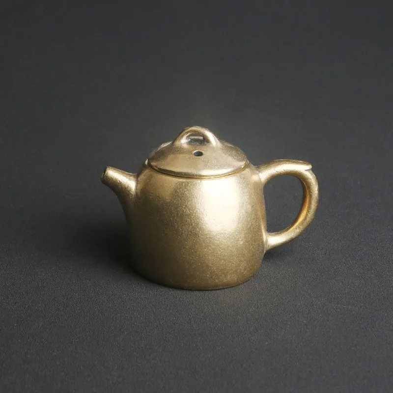 

Antique Brass Traditional Teapot Tabletop Decoration Tea Ceremony Tea Pet Decoration Crafts