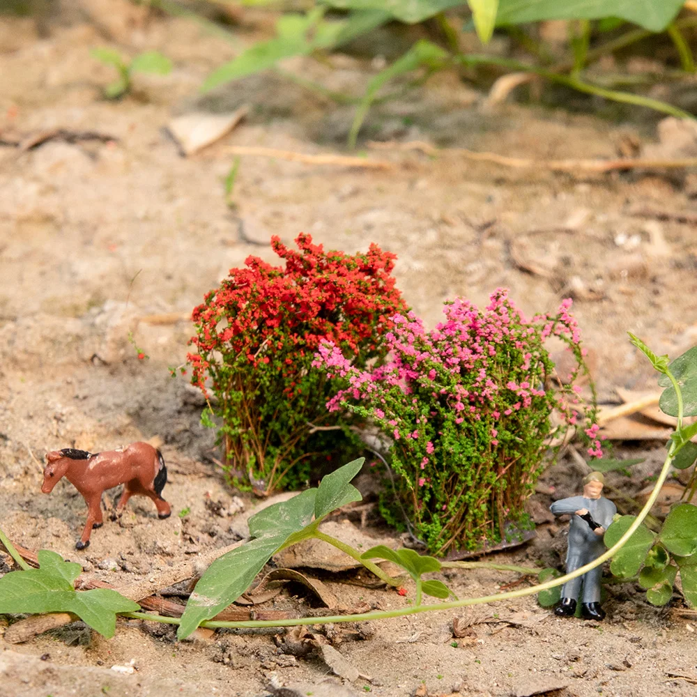 2 pièces 3.5cm grappe de fleurs miniatures grappe d'herbe pour la fabrication de modèles de bricolage/paysage militaire/paysage de construction d'architecture/Diorama