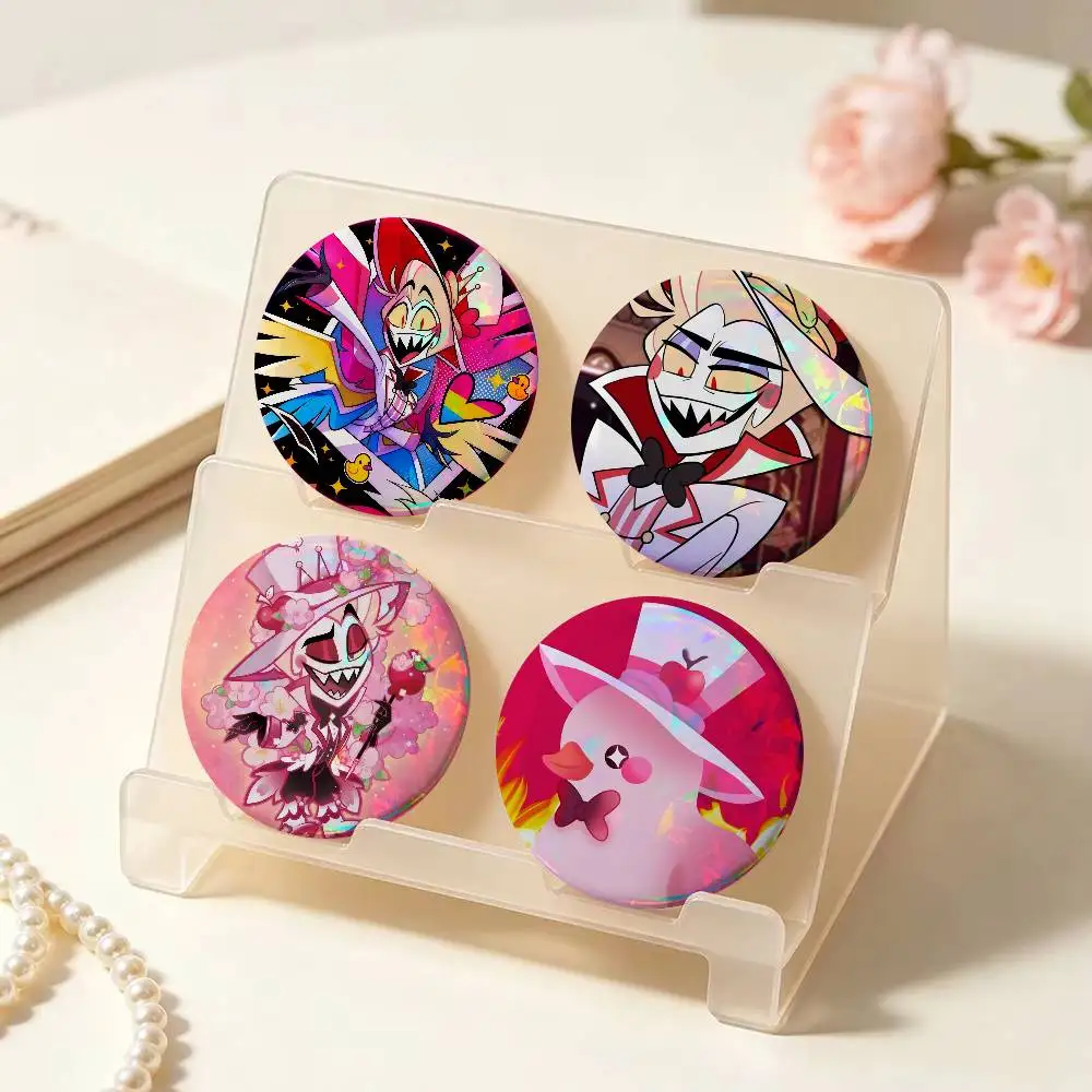 H-Hazbin Hotel Lucifer  Horror Enamel Pins Creative Brooch Bag Clothes Decorative Accessories Jewelry Badge XMAS Gifts