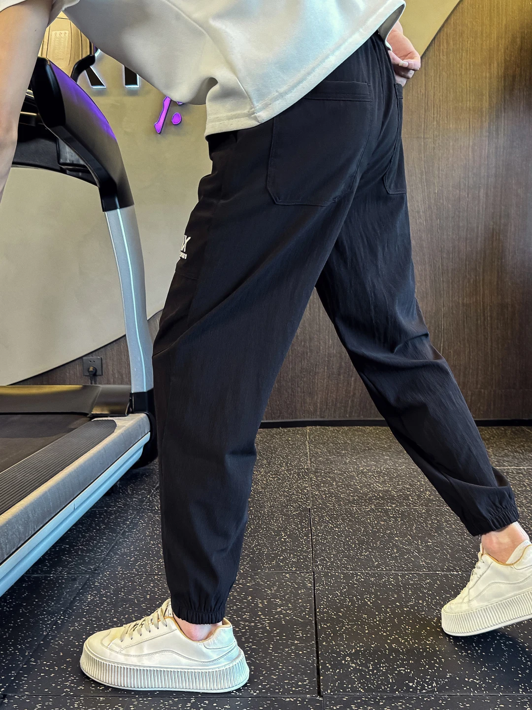 

Men's Ice Silk Qui Dry Pants Summer Thin Nine Points Trendy All-Match Casual Pants Loose Fit Low Waist Youth Sle Breathable