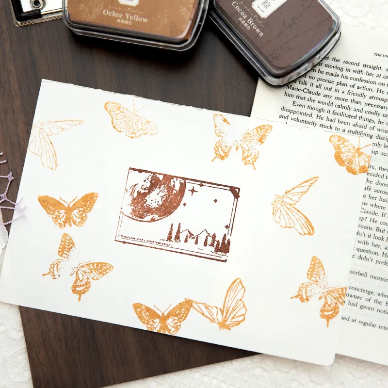 The Color of Poetry Series Vintage Quick Drying Ink Plastic Stamp Pad Inkpad Creative DIY Journal Material Stationery