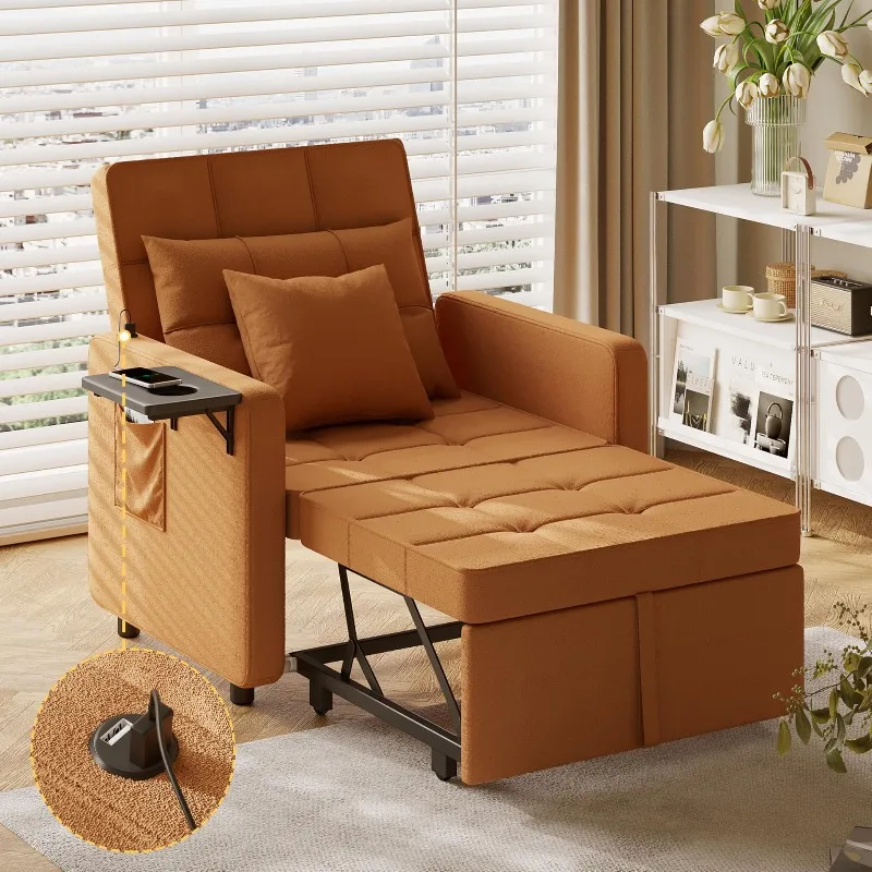 dual-purpose small apartment living room balcony multi-functional sofa single sitting and lying