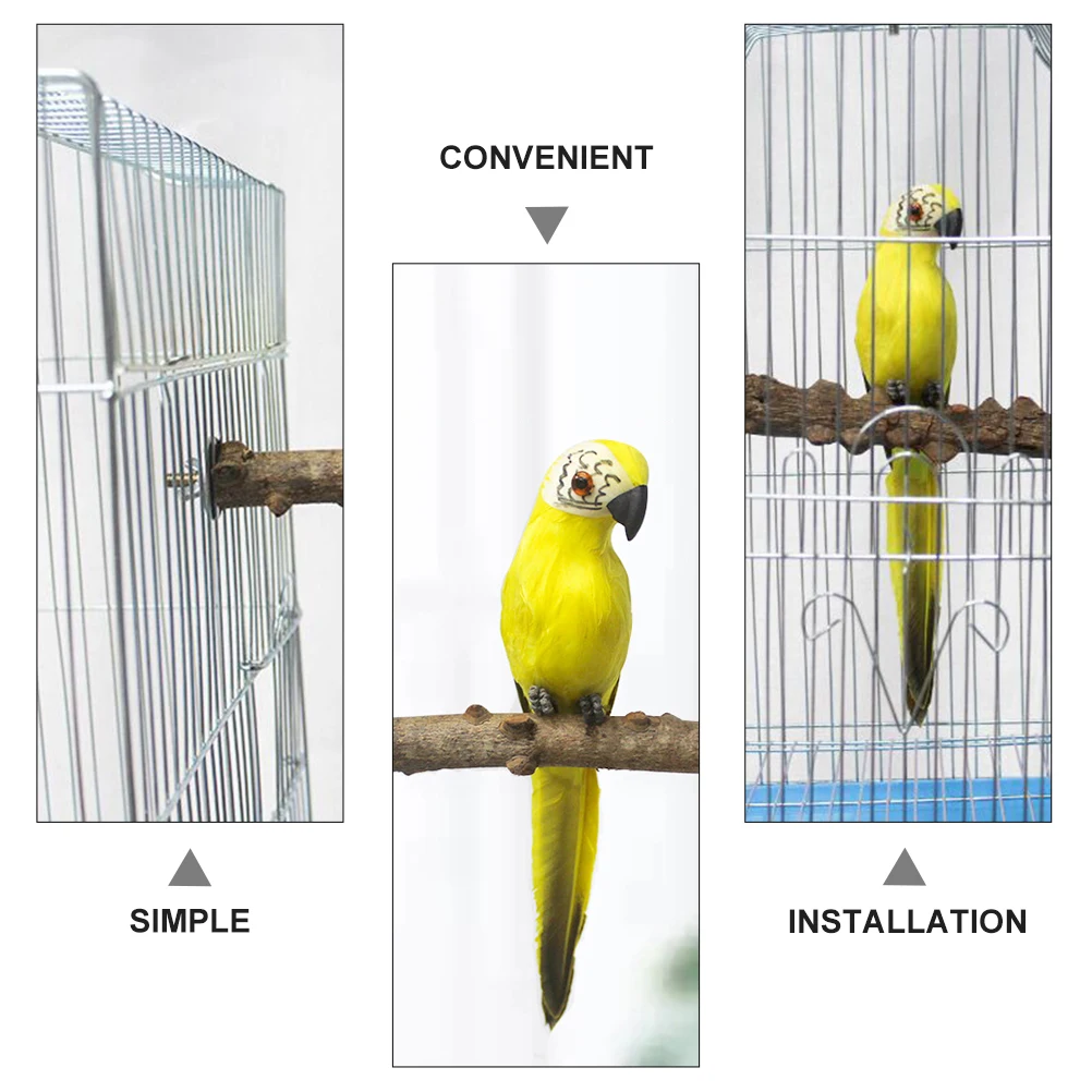 

3 Pcs Claw Grinding Stand Bar Set Wooden for Parrot The Bird Pole Rod Perch Birds